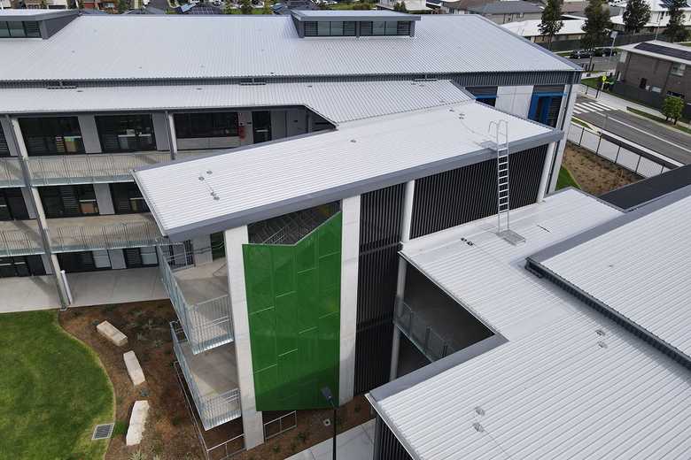 Axis Metal Roofing project - Denham Court Public School
